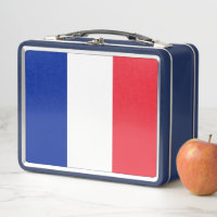 Buzón inoxidable metalizado con bandera de Francia