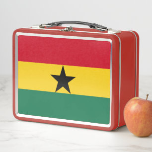 Buzón inoxidable metalizado con bandera de Ghana