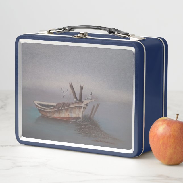 Buzón Metalizado de esquiar de madera antigua (In situ)