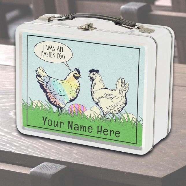 Buzón Metalizado de pollo ventilado personalizado (Chickens funny lunchbox)