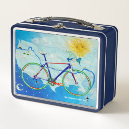 Buzón Metalizado del viaje en bicicleta de EE.UU.