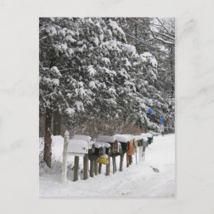 Buzones de invierno Tarjeta postal de vacaciones