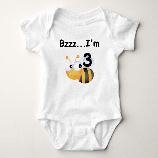 Buzz Bumblebee camisetas de tercer cumpleaños y re (Anverso)