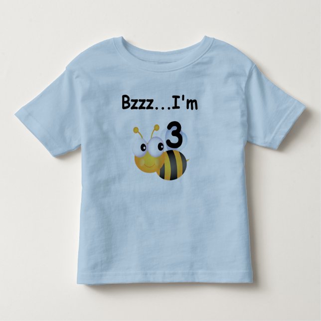 Buzz Bumblebee camisetas de tercer cumpleaños y re (Anverso)
