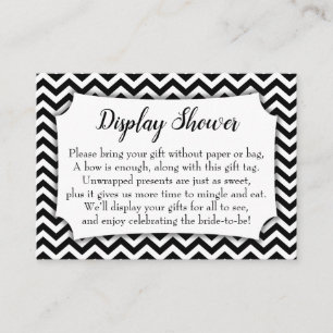 BW Chevron Sin pantalla de ajuste Tarjeta de regal