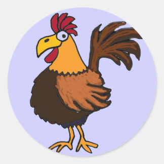 BW: Pegatinas Personalizados de gallos divertidos