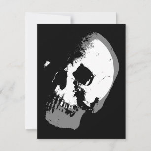 BW Skull Pop Art