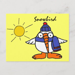 BW: Tarjeta postal divertida para Snowbird