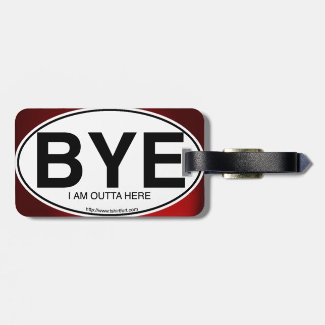 BYE etiqueta de Pegatina euro (Atrás Horizontal)