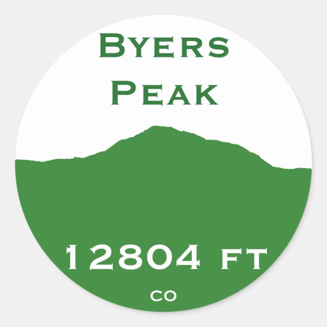 Byers Peak Pegatina (Anverso)