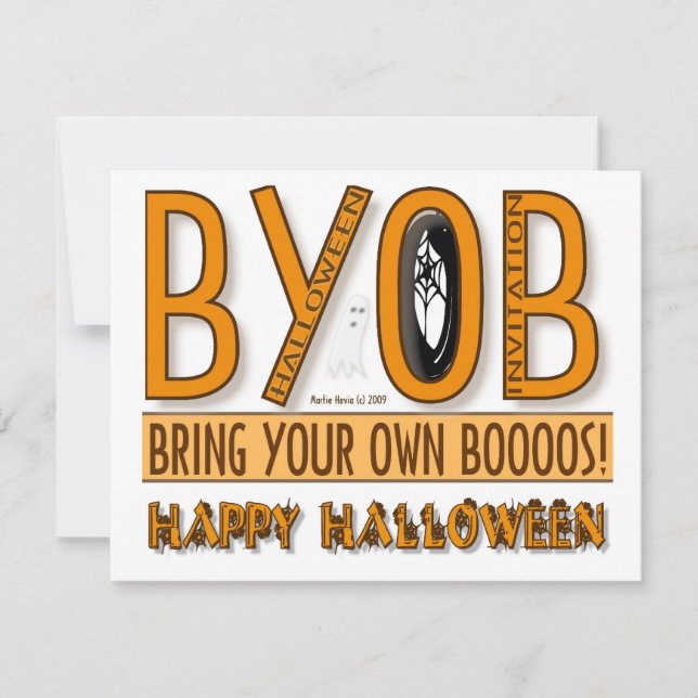 BYOB: Traiga su propia invitación de Halloween de (Anverso)