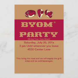 BYOM (Trae tu propia carne) Invitación a barbacoa