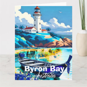 Byron Bay Australia Tarjeta Postal Arte de Viaje,
