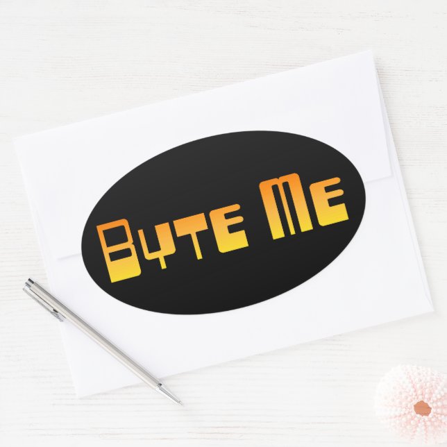Byte Me Pegatina (Sobre)