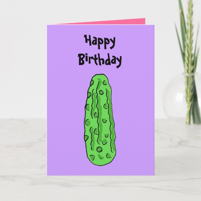 BZ - Graciosa tarjeta de cumpleaños de Pickle (Anverso)