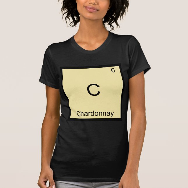 C - Chardonnay Química Divertida Camiseta con Símb (Anverso)