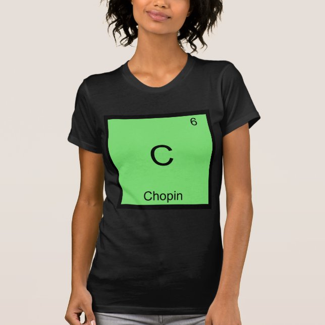 C - Chopin Camiseta divertida con símbolo de eleme (Anverso)