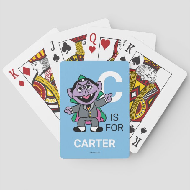 C es para Count von Count | Cartas de póquer (Reverso)