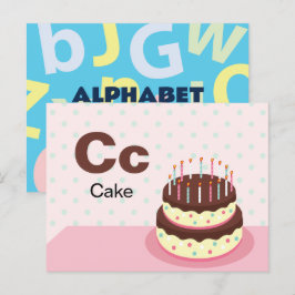 C es para pastel - Tarjeta Flash Alphabet