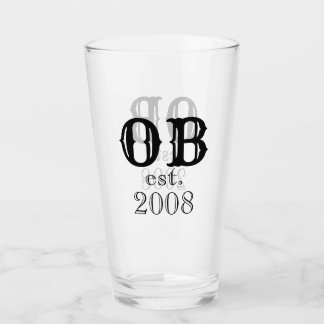 C inicial de cumpleaños vaso est