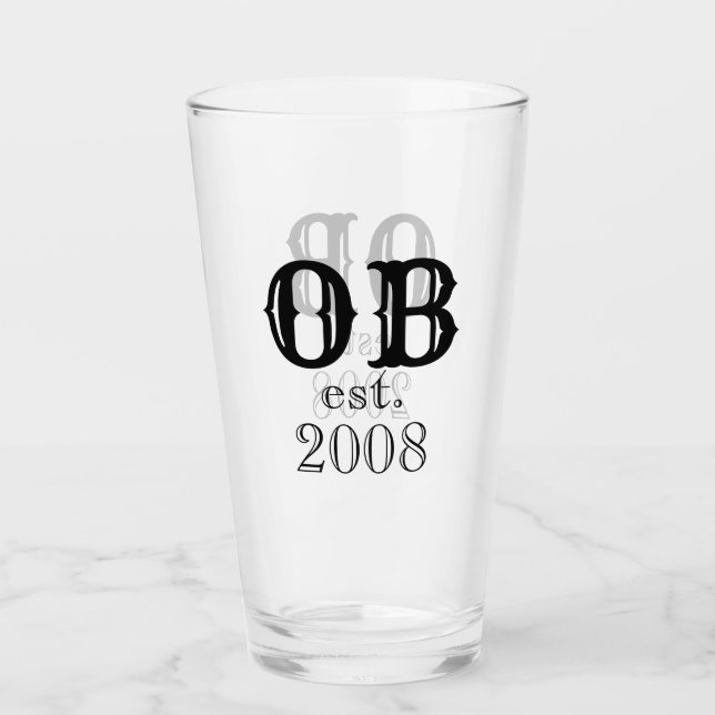 C inicial de cumpleaños vaso est (Anverso)