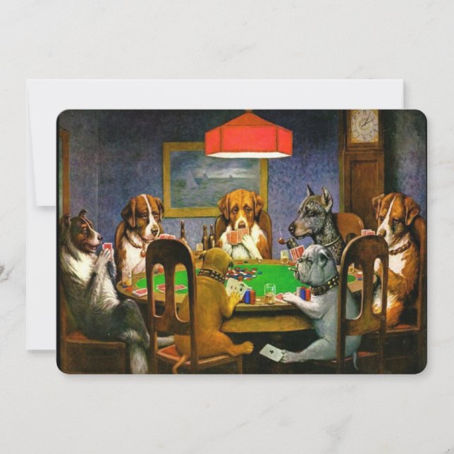 C.M. Coolidge Dogs Jugando Poker (Anverso)