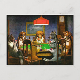 C. M. Coolidge Perros Mascotas Tarjetas de Poker D