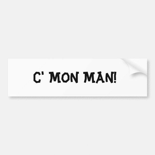 ¡C' Mon Man! Pegatina rectangular (Frente)