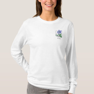 C para la camisa del monograma de la flor de