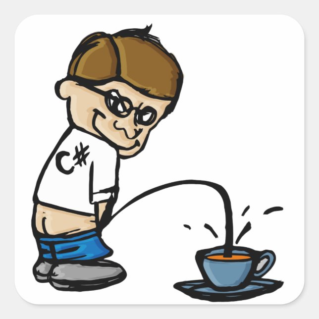 C# Pegatina infantil (color) (Anverso)