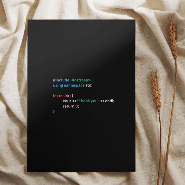 C++ Tarjeta de agradecimiento (Subido por el creador)