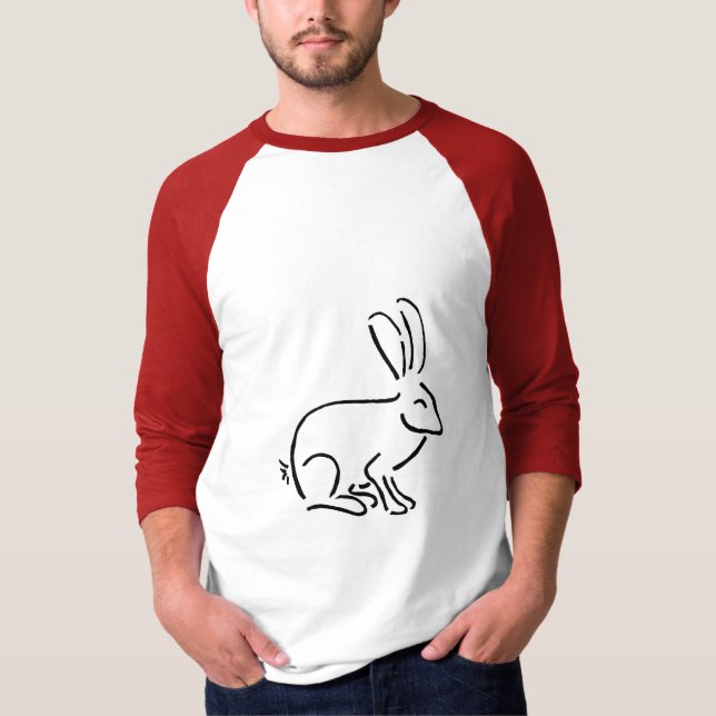 CA camisa artsy del conejo (Anverso)