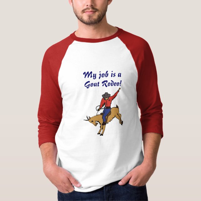 CA divertido mi trabajo es una camiseta del rodeo (Anverso)