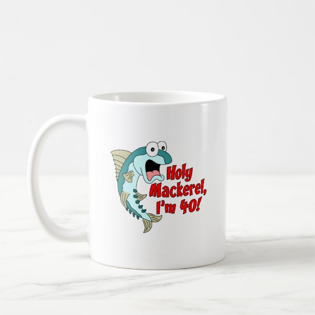 Caballa santa soy taza divertida de la pesca 40 (Izquierda)