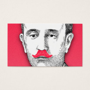 Caballero del vintage con el bigote rosado