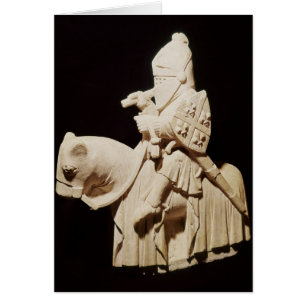 Caballero en armadura en su caballo