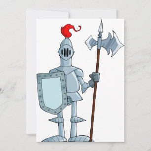 Caballero En Invitaciones De Armadura