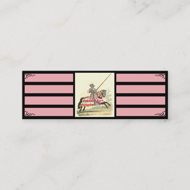 Caballero en tarjeta de visita brillante de la (Anverso)