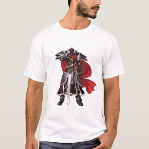 Caballero negro medieval con la camiseta de la