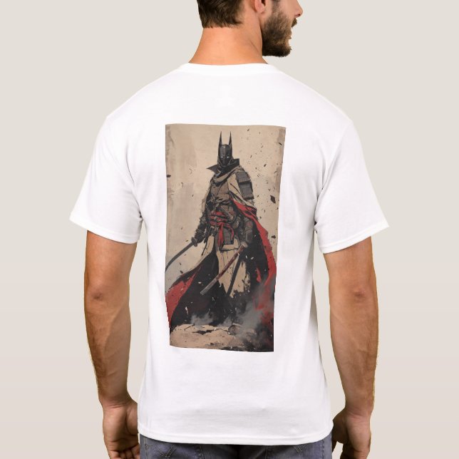 Caballero oscuro de Samurai Ninja con camisetas de (Reverso)