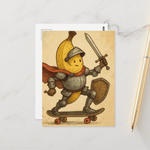 Caballero Plátano en Tarjeta Postal de Fantasía co