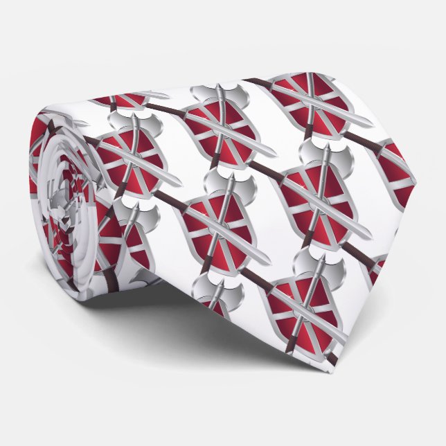 Caballeros guerreros vikando corbata de fútbol mas (Enrollado)