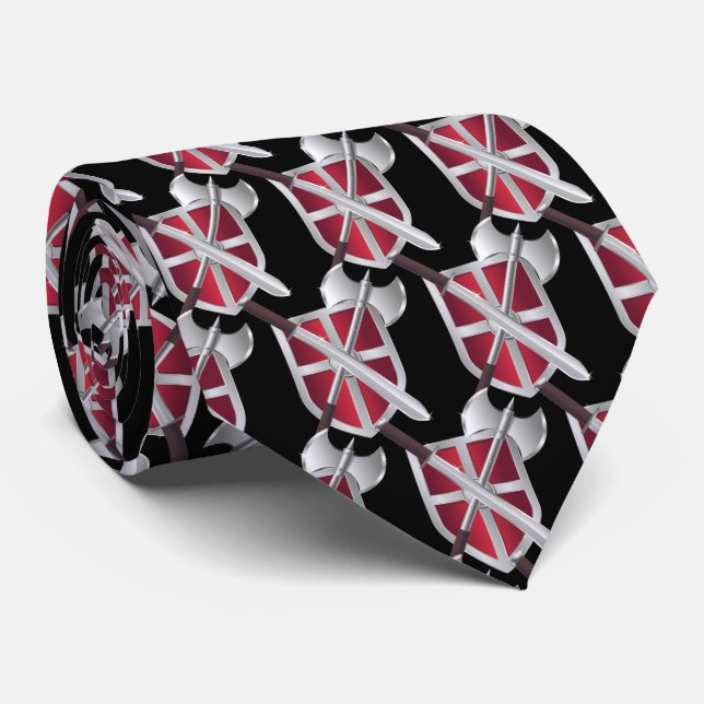 Caballeros guerreros vikando corbata de fútbol mas (Enrollado)