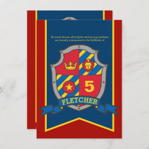 Caballeros medievales y dueños invitaciones para e