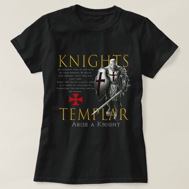 Caballeros Templarios juran camiseta por Dios (Diseño del anverso)