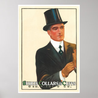 Caballeros victorianos y Camisetas Poster de arte