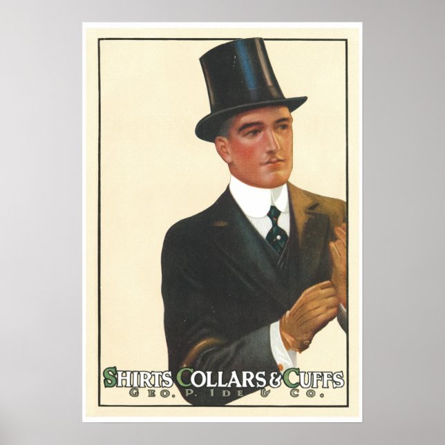 Caballeros victorianos y Camisetas Poster de arte (Frente)