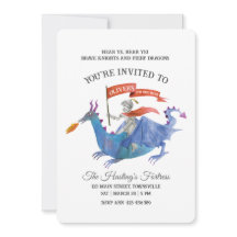Caballeros y Dragones Invitación