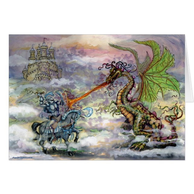 Caballeros y tarjetas de los dragones (Anverso (Horizontal))