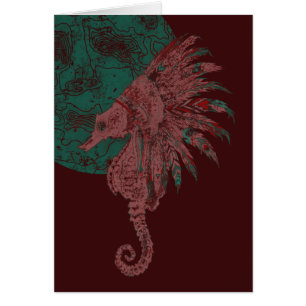 caballito de mar junto a la luna